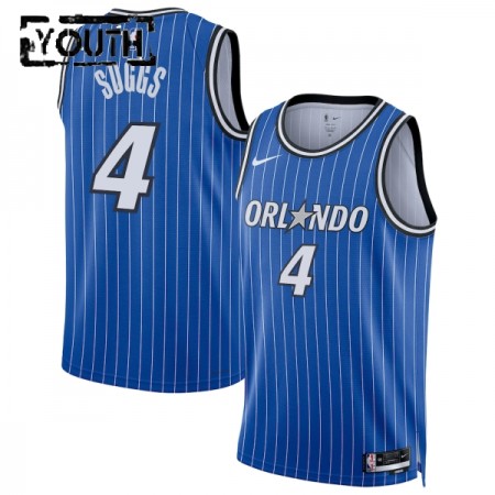Camiseta Niños NBA Orlando Magic Jalen Suggs 2025-26 Nike Icon Edition Azul Swingman